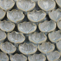 Decorative Textured Planter, Seashell Style 12 Inch Gray Ceramic Body -BM334868