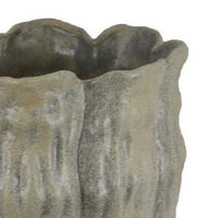 Decorative Vase, Organic Sea Design, Floral Details, Green Ceramic -BM334869