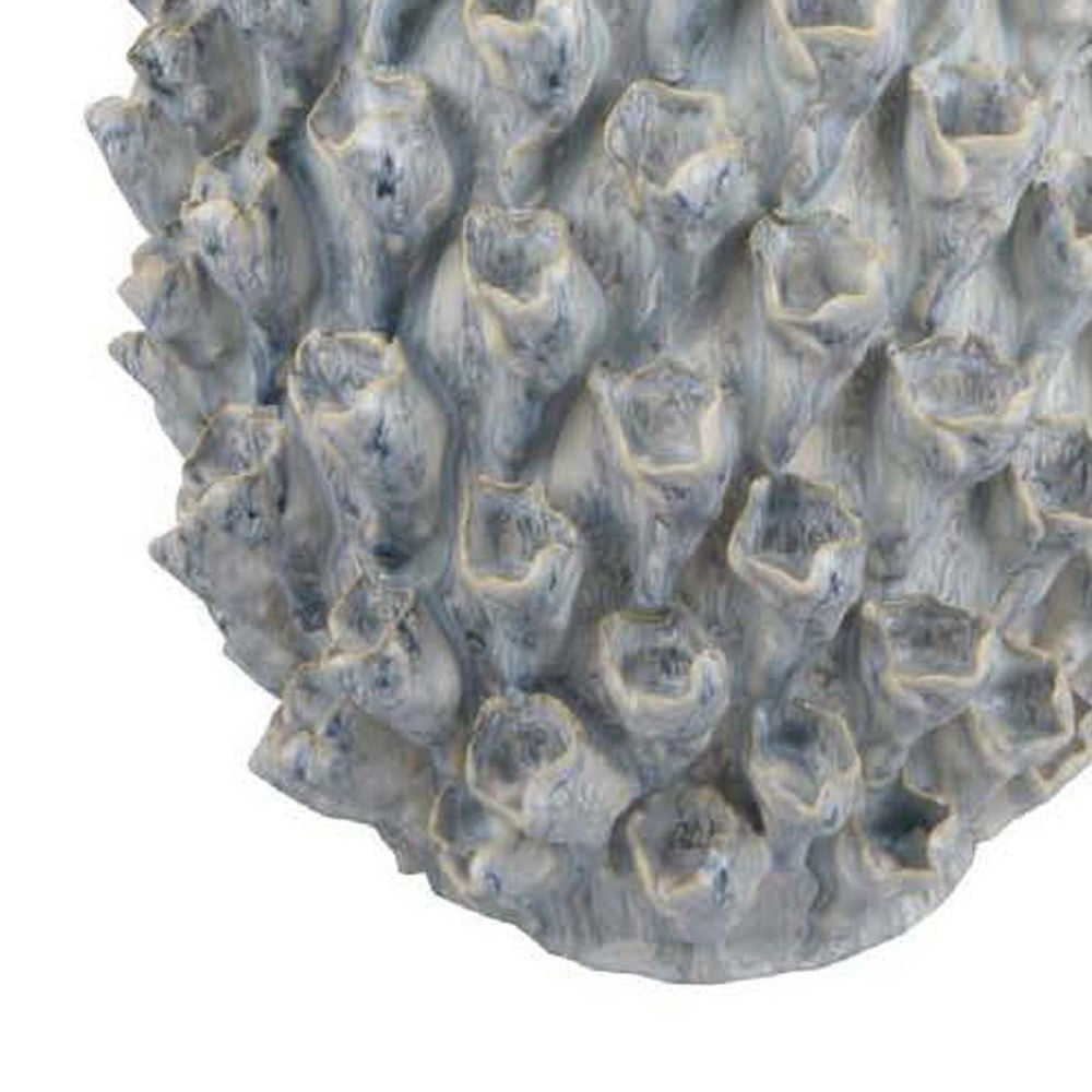 Kabo Decorative Vase, Textured Body, 16 Inch Classic Gray Ceramic -BM334879