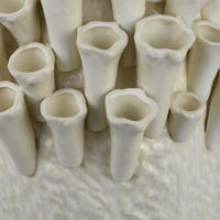 Cior Decorative Vase, Coral Shape Design, 18 Inch White Ceramic Body -BM334880