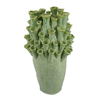 Cior Decorative Vase, Coral Shape Design, 18 Inch Green Ceramic Body -BM334884