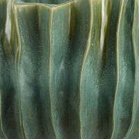 Esam Decorative Planter, Textured Ceramic Body, 19 Inch Dark Blue -BM334888