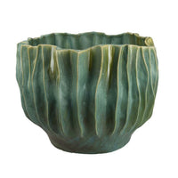 Esam Decorative Planter, Textured Ceramic Body, 19 Inch Dark Blue -BM334888
