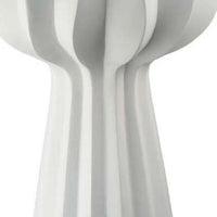 Samo Decorative Vase, Textured Body Bulb Accent, 29 Inch White Resin -BM334890