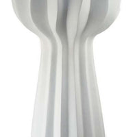 Samo Decorative Vase, Textured Body Bulb Accent, 33 Inch White Resin -BM334891