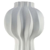 Samo Decorative Vase, Textured Body Bulb Accent, 33 Inch White Resin -BM334891