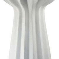 Samo Decorative Vase, Textured Body w Bulb Top, 37 Inch White Resin -BM334892
