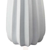 Samo Decorative Vase, Textured Body w Bulb Top, 37 Inch White Resin -BM334892