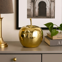 Masu Tabletop Accent Decor, 16 Inch Apple Design, Gold Resin Body -BM334897
