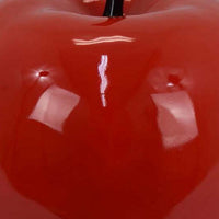 Masu Tabletop Accent Decor, 16 Inch Apple Design Glossy Red Resin Body -BM334899