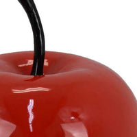 Masu Tabletop Accent Decor, 16 Inch Apple Design Glossy Red Resin Body -BM334899
