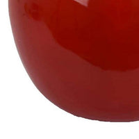 Masu Tabletop Accent Decor, 16 Inch Apple Design Glossy Red Resin Body -BM334899