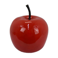 Masu Tabletop Accent Decor, 16 Inch Apple Design Glossy Red Resin Body -BM334899