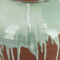 Hino Decorative Vase, 13 Inch Dripping Paint Texture, Brown Ceramic -BM334905