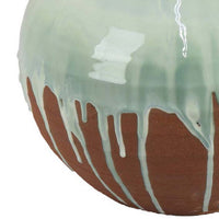 Hino Decorative Vase, 13 Inch Dripping Paint Texture, Brown Ceramic -BM334905
