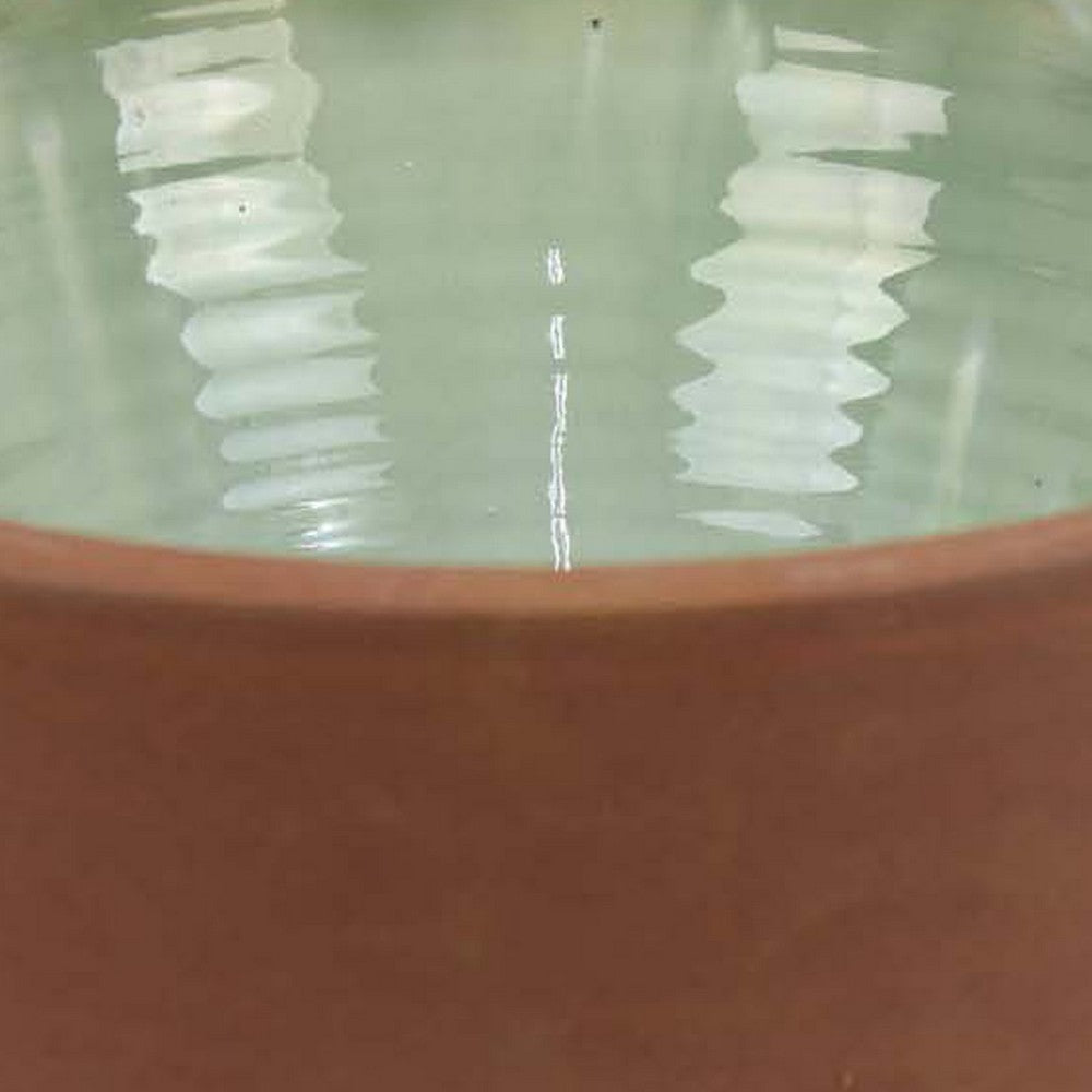 Hino Decorative Bowl, 14 Inch Dripping Paint Texture, Brown Ceramic -BM334906