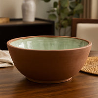 Hino Decorative Bowl, 14 Inch Dripping Paint Texture, Brown Ceramic -BM334906