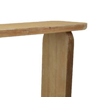 Console Table, Rounded Edge Top with Arch Legs, 55 Inch Brown Wood -BM334911
