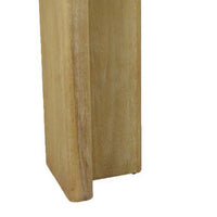 Console Table, Rounded Edge Top, Paneled Legs, XL 63 Inch Brown Wood -BM334912