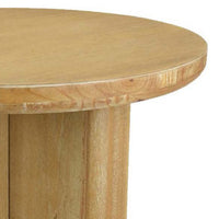 Round Side End Table, X Shaped Paneled Legs, 24 Inch Brown Wood -BM334913