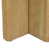 Round Side End Table, X Shaped Paneled Legs, 24 Inch Brown Wood -BM334913