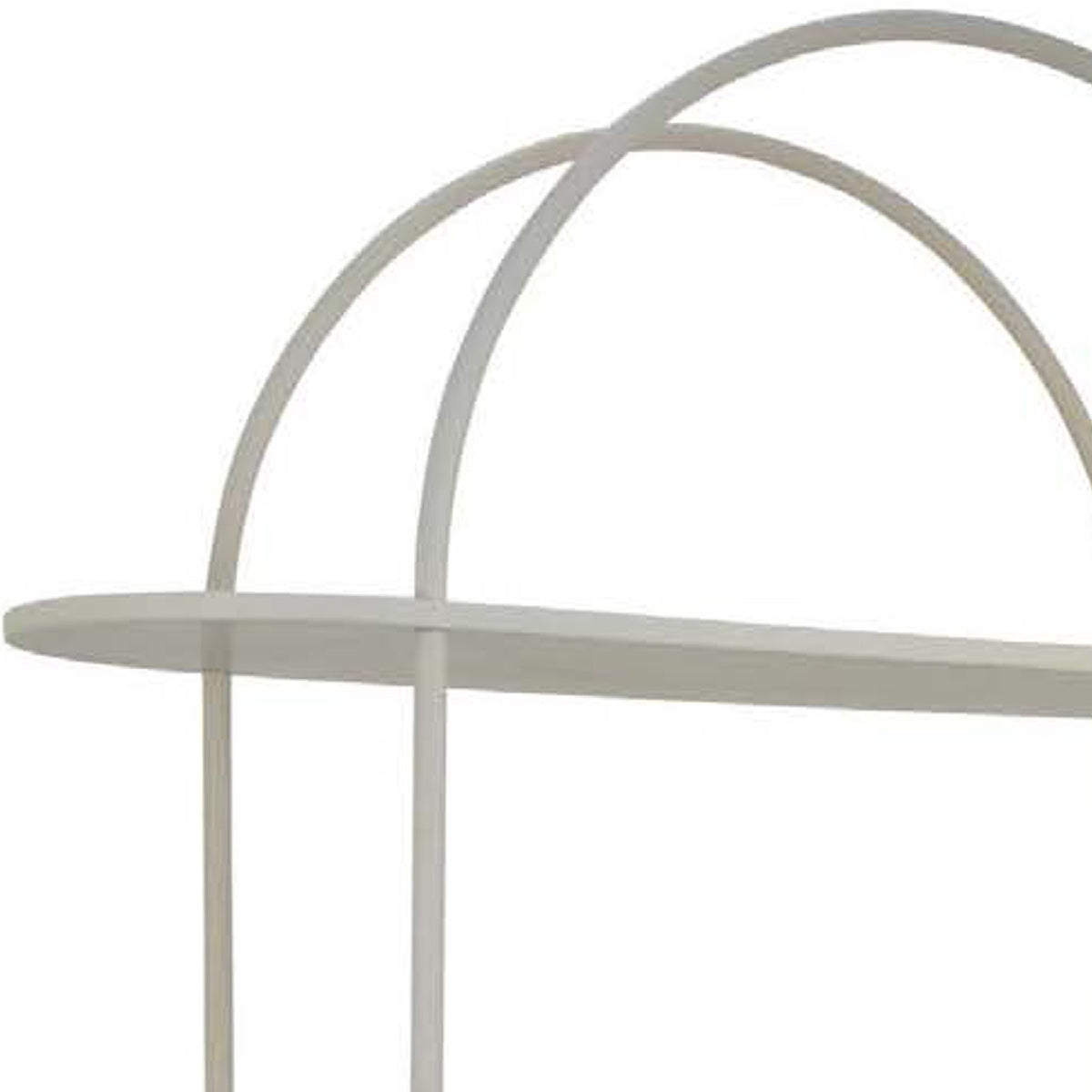 Accent Bookshelf, 4 Wood Shelves, 64 Inch Industrial White Metal Frame  - BM334919
