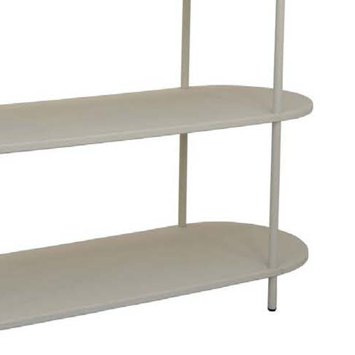 Accent Bookshelf, 4 Wood Shelves, 64 Inch Industrial White Metal Frame  - BM334919