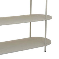 Accent Bookshelf, 4 Wood Shelves, 64 Inch Industrial White Metal Frame  - BM334919