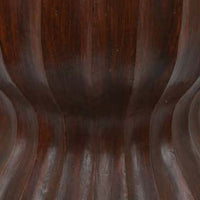 Lopy Plant Stand Side Table, Hourglass Design, 21 Inch Brown Resin -BM334922
