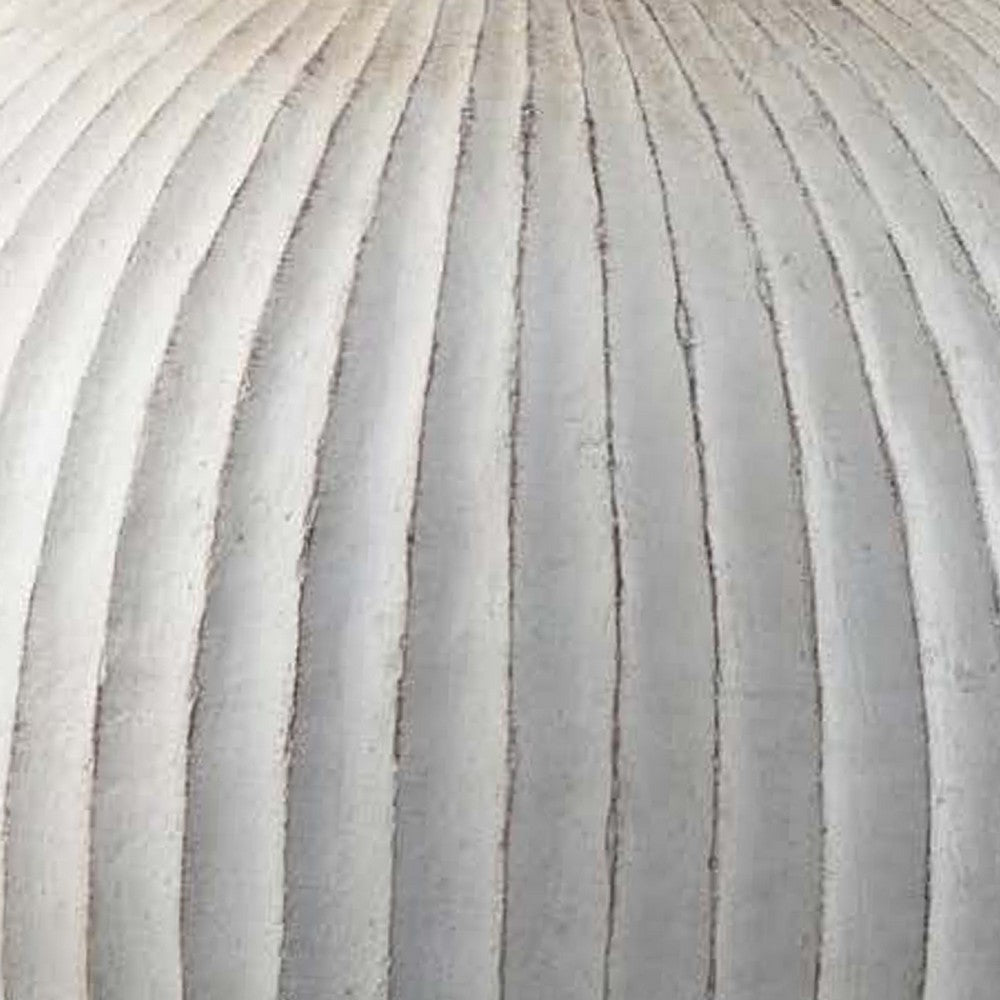 Gany Decorative Vase, Spherical Bottom, 22 Inch Weathered White Resin -BM334926
