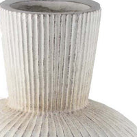 Gany Decorative Vase, Spherical Bottom, 22 Inch Weathered White Resin -BM334926