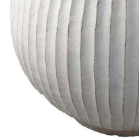 Gany Decorative Vase, Spherical Bottom, 22 Inch Weathered White Resin -BM334926