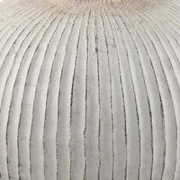 Gany Decorative Vase, Spherical Bottom, 15 Inch Weathered White Resin -BM334927