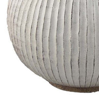 Gany Decorative Vase, Spherical Bottom, 15 Inch Weathered White Resin -BM334927