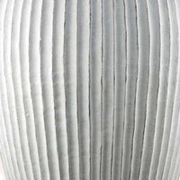 Nios Decorative Vase, Elongated Design, 26 Inch Weathered White Resin -BM334928