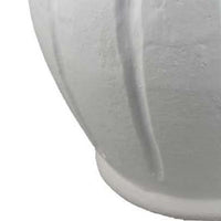 Nehu Decorative Vase, Beaded Neck Details, 15 Inch White Resin -BM334932