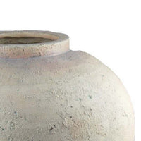 Kilu Decorative Vase, Rugged Texture, 19 Inch Metallic Gray Resin -BM334935