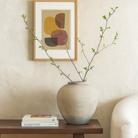 Kilu Decorative Vase, Rugged Texture, 19 Inch Metallic Gray Resin -BM334935