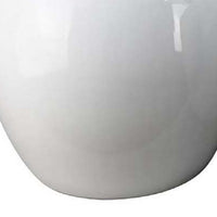 Womy Wide Decorative Planters Set of 2, Gloss White Ceramic 14 20 Inch -BM334942