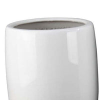 Womy Tall Decorative Planters Set of 2, Gloss White Ceramic 18 30 Inch -BM334943
