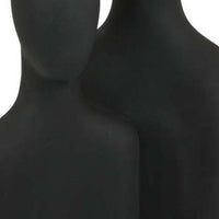Nito Decorative Figurine, 2 Bust Silhouettes, 17 Inch Black Resin Body -BM334945