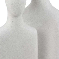 Nito Decorative Figurine, 2 Bust Silhouettes 17 Inch White Resin Body -BM334946
