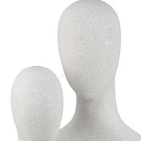 Nito Decorative Figurine, 2 Bust Silhouettes 17 Inch White Resin Body -BM334946
