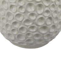 Nian Accent Vase, Off White Ceramic Raised Dimple Texture, 14 Inch -BM334948