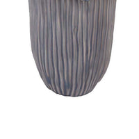 Kiana Decorative Vase, Gray Ceramic Flared Scales Rim Accent, 16 Inch -BM334956