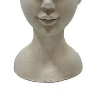 Decorative Face Planter, Beige Resin Sculpted Floral Crown, 17 Inch -BM334975