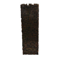 Accent Vase, Dark Bronze Resin, Prominent Geometric Texture, 20 Inch -BM334986