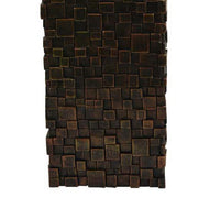 Accent Vase, Dark Bronze Resin, Prominent Geometric Texture, 20 Inch -BM334986
