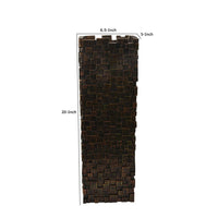 Accent Vase, Dark Bronze Resin, Prominent Geometric Texture, 20 Inch -BM334986
