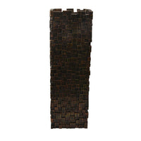 Accent Vase, Dark Bronze Resin, Prominent Geometric Texture, 20 Inch -BM334986